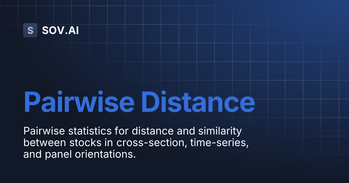 Pairwise Distance | SOV.AI