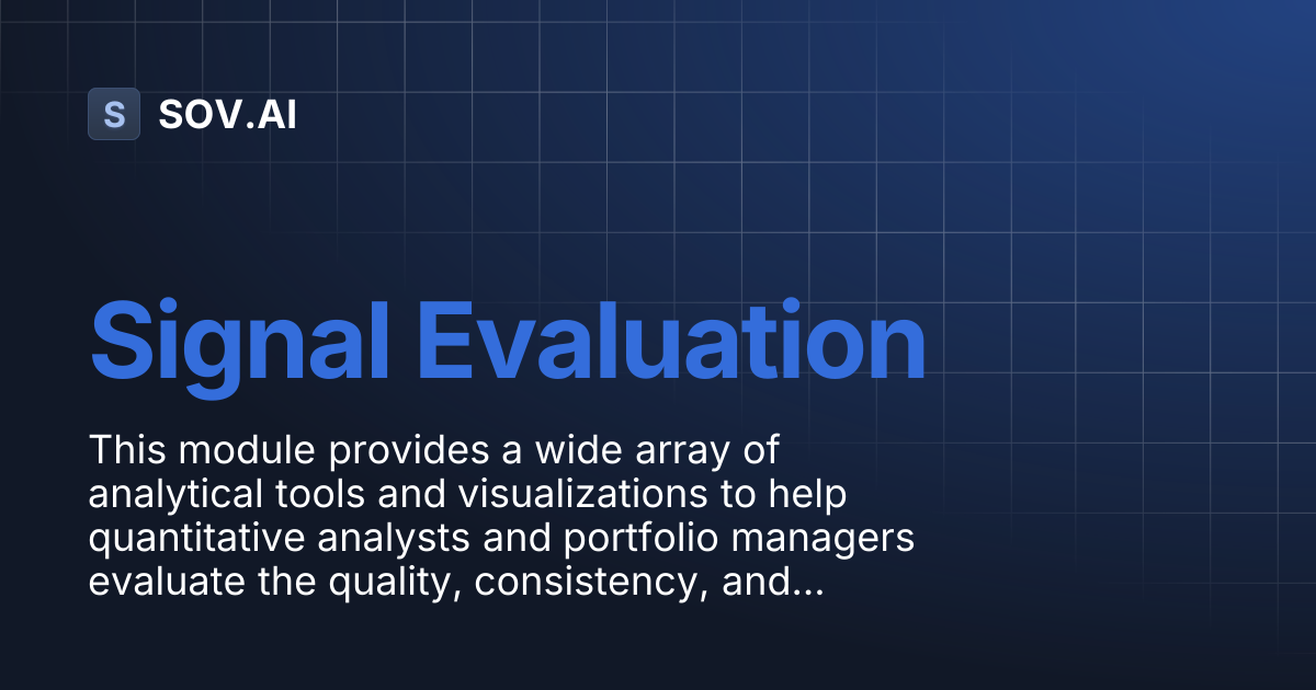 Signal Evaluation | SOV.AI